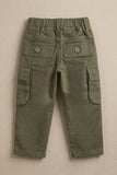 Boys Muted Green Cargo Pant