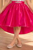 Rani Pink Party Frock with Silver Sequin Bodice For Girls