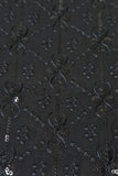 Black Sequins Embroidered Kurta Pajama Set with Ethnic Jacket for Boys