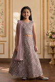 Elegant Pink Embellished Lehenga Choli Set for Girls