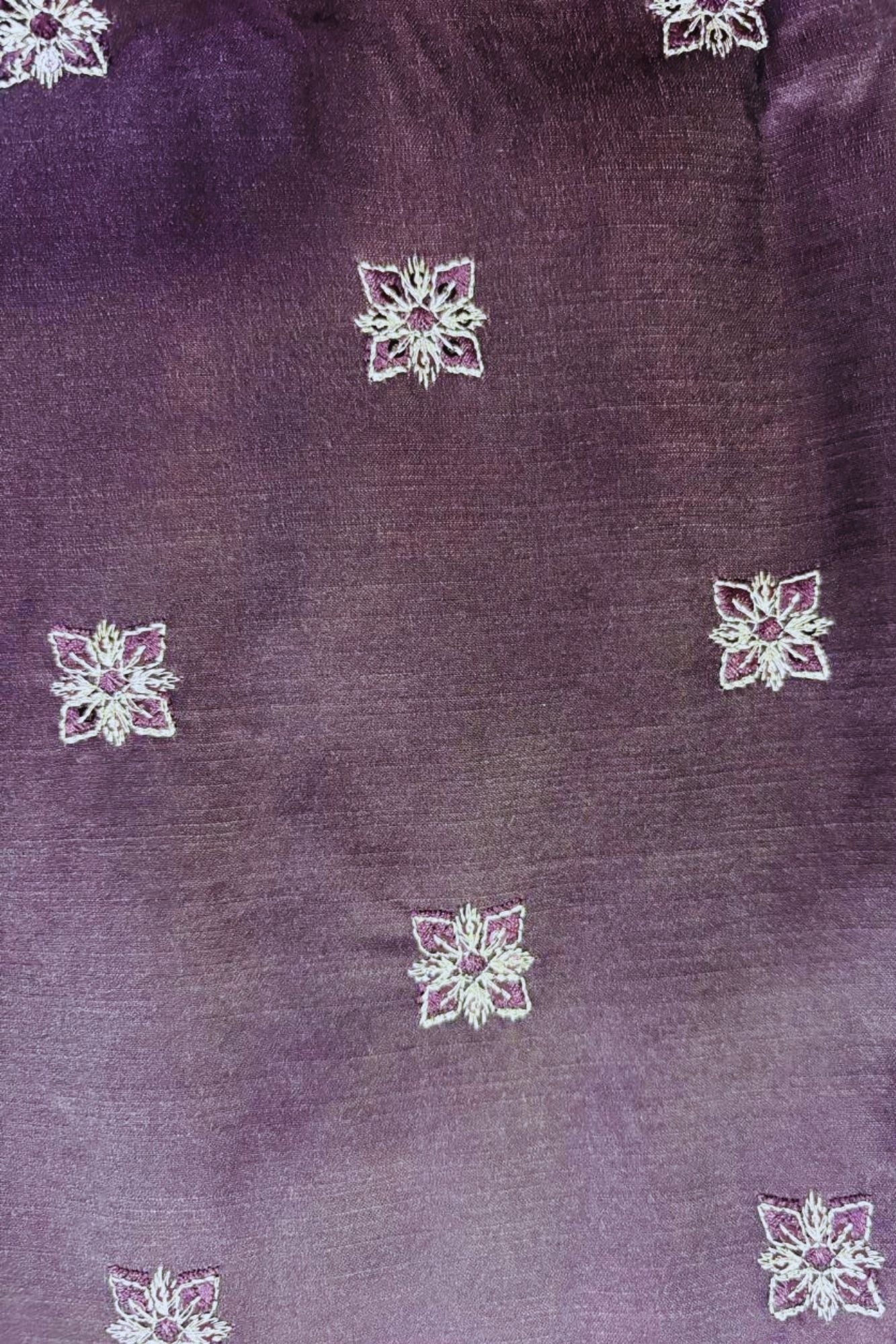 Wine Zari Work Kurta Pajama Set With Jacket For Boys