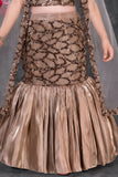Gold Embellished Lehenga Choli for Girls