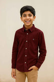 Maroon Corduroy Shirt For Boys