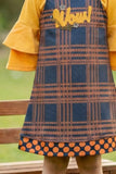 Mustard Checkered Dress For Girls