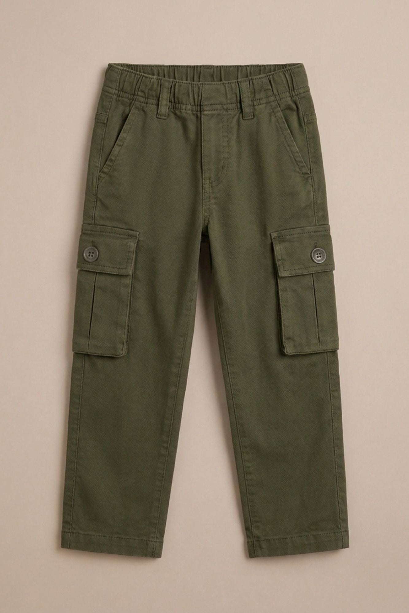 Boys Olive Green Cargo Pant