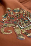 Coral Embroidered Kurta Set With Mandarin Collar For Boys