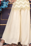 Stylish Cream Sequin Palazzo Set For Girls