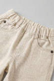 Textured Off-White Casual Pant