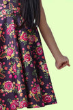 Stylish Purple Floral Printed Frock For Girls - Lagorii Kids