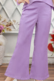 Stylish Lavender Casual Co Ord Set For Girls