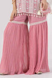 Girls Dusty Pink Embroidered Palazzo Set