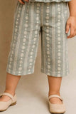 Grey Hakoba Co-ord Set With Frill Detail For Girls