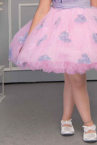 Peppy Polka Dots: Mint Dungaree Skirt Set for Kids