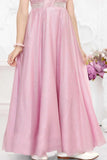 Blush Pink Shimmer Party Gown For Girls