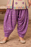 Lavender Embroidered Patiala Set with Dupatta For Girls