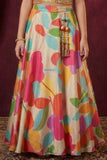 Multicolor Mirror-Embroidered Lehenga Choli Set for Girls