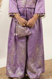 Designer Lavender Embroidered Palazzo Set with Potli Bag for Girls