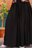 Black Palazzo Set With Sequin And Embroidered For Girls
