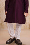Classic Wine Kurta Pajama Set For Boys