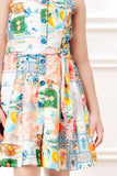 Stylish Multicolor Printed Casual Dress For Girls