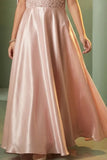 Girls Blush Pink One-Shoulder Party Wear Gown
