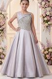 Lavender Sequin Embellished Gown For Girls