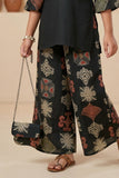 Black Ethnic Printed Co-Ord Set For Girls