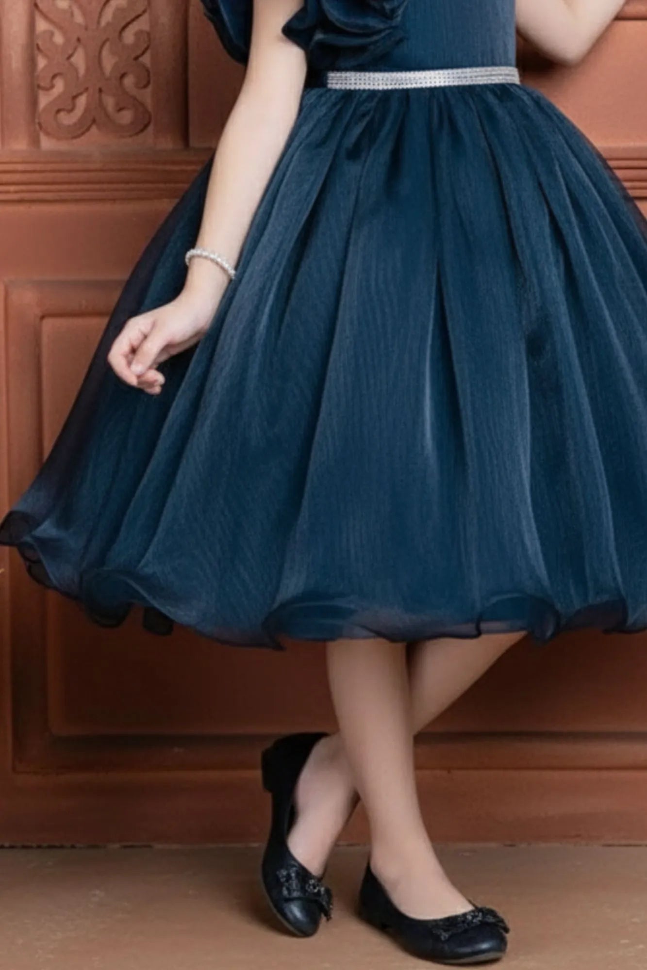 Deep Blue Colored Royal  Frock For Girls