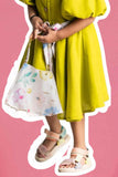 Mustard Green Casual Frock With Embroidered For Girls