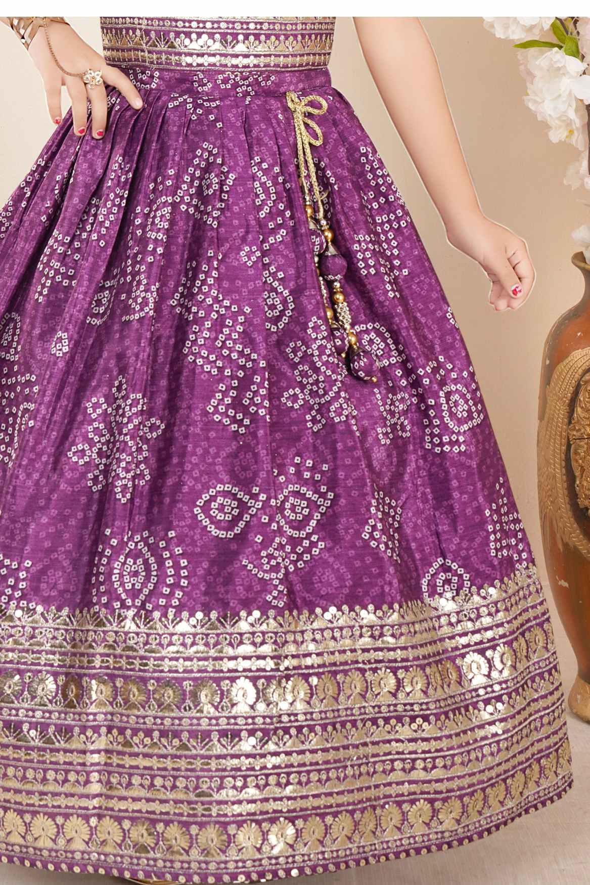 Purple Embellished Lehenga Choli