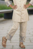 Cream Patchwork Casual Co-ord Set for Girls