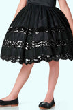 Elegant Black Sequins Work Party Wear Frock For Girls