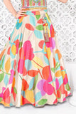 Multicolor Mirror-Embroidered Lehenga Choli Set for Girls