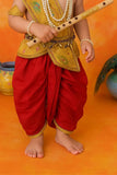 Red Krishna Janmashtami  Dhoti Set For Boys
