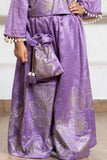Designer Lavender Embroidered Palazzo Set with Potli Bag for Girls