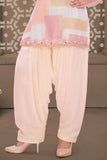 Peach Kurta With Patiala Bottom For Girls