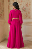 Rani Pink Embroidered Palazzo Set