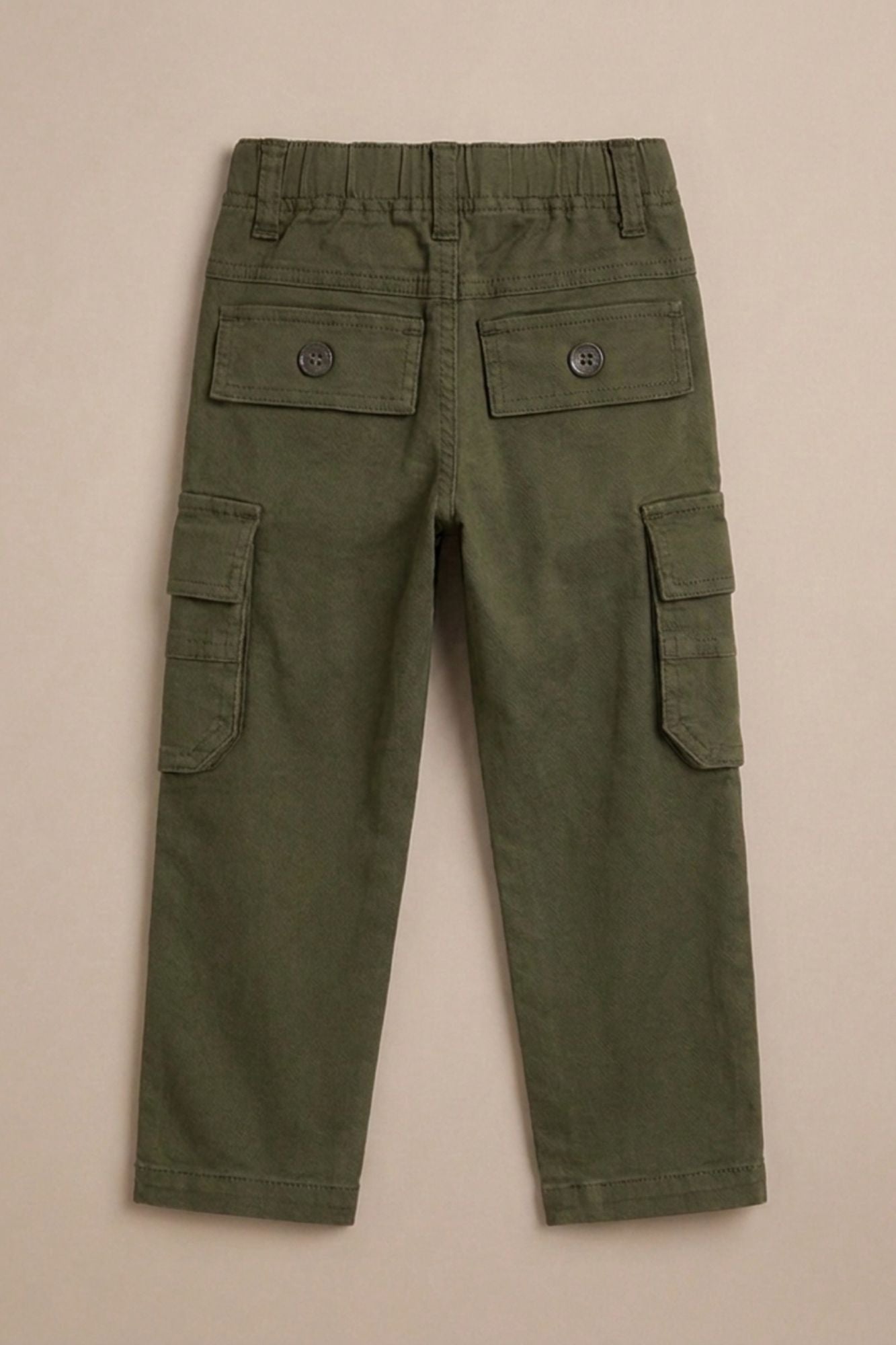 Boys Olive Green Cargo Pant