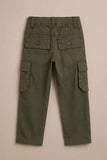 Boys Olive Green Cargo Pant