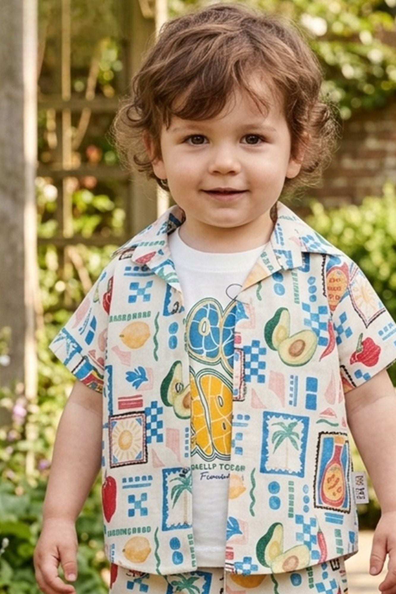 Boys Multicolor Printed Shorts Set with Shirt And Graphic T-Shirt