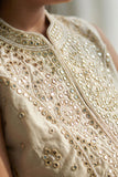 Girls Ivory Embellished Jacket-Style Top With Palazzo Set