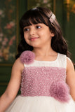Purple Party Frock with Ruffle For Girls