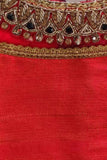 Red Cold-Shoulder Lehenga Choli For Girls