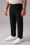 Classic Black Solid Casual Pant