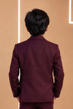 Wine Embroidered Party Wear Blazer with Tshirt