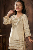 Girls Ivory Embroidered Kurta Set