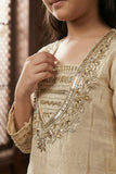 Girls Ivory Embroidered Kurta Set