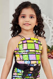 Green Sequin Work Party Wear Dress For Girls