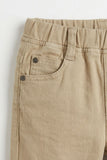 Beige Solid Casual Pant