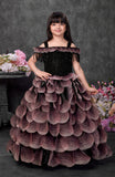 Black Layered  Party Wear Gown for Girls